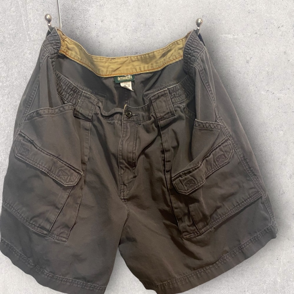 Mens Outdoor Life Cargo Shorts Gray Size 42 Cotton